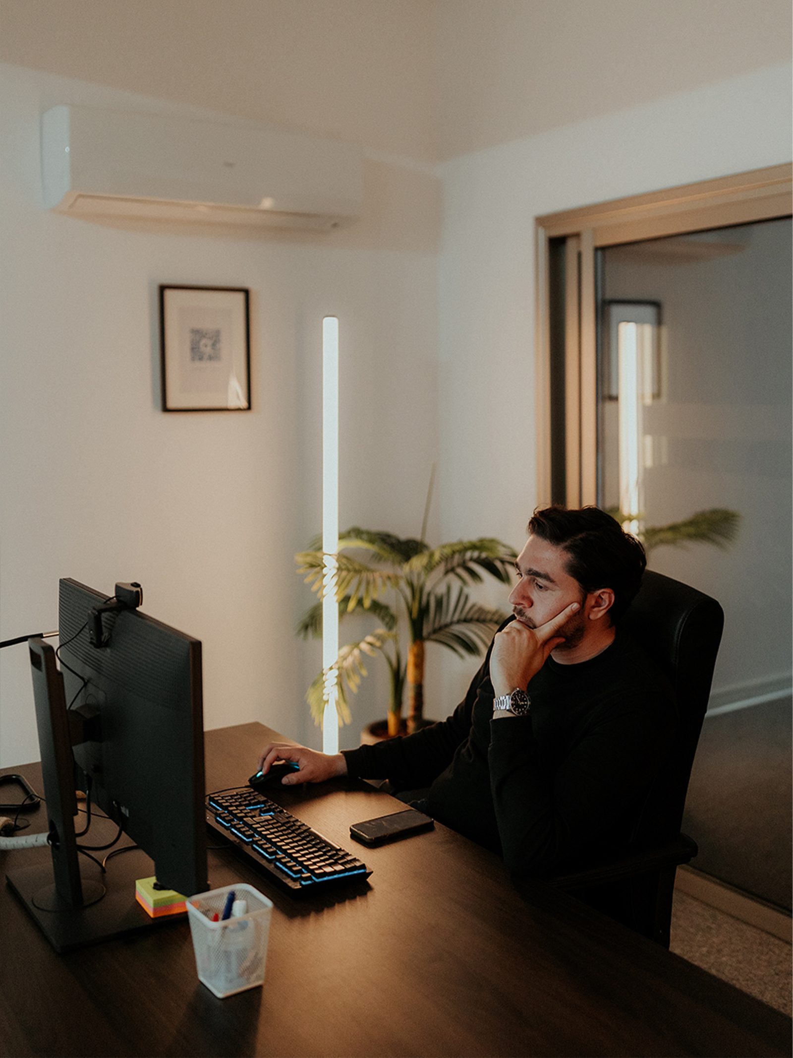 Branding director at the office